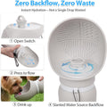 EPETKO Portable Dog Water Bottle, Leak Proof Collapsible Water Bottles Lightweight Dog Water Bottle Suitable for Pets Outdoor Walking, Hiking, Travel, Camping (Gray, 20.9, Ounces)
