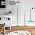 Carpet Rake for Pet Hair Removal - Reusable Pet Hair Remover, 60” Adjustable Long Handle Cat Dog Carpet Rake Scraper with Patented Design, Dog Hair Rake Brush for Rugs, Mats