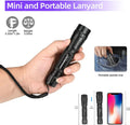 DARKBEAM Flashlight UV 395nm Black Light, Mini & Powerful Wood’s Lamp USB -C LED Rechargeable Blacklight, 10W Portable P