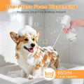 Dog Electric Foam Sprayer, 650ml Dog Shampoo Dispenser, Automatic Foaming for Dog Deep Cleaing, Dog Bath Supplies, Suitable for Medium Dogs and Cats