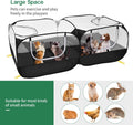 Jhua Small Animals Playpen Pet Cage Tent Large Chicken Run Coop with Detachable Bottom Breathable Transparent Mesh Walls