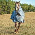 Jeffers Poplar Head Refuge 1200 Denier Turnout Blanket, Hamilton Blue, 81" – Waterproof & Breathable Horse Blanket, 240g