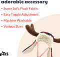Huxley & Kent Pet Hat | Antler Buffalo Check (Large) | Festive Christmas Holiday Accessory for Dogs/Cats | Holiday Pet Hat | SnugFit Sliding Toggles for Best Fit