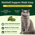 Cat Grass Treats Chews, Cat Treats for Indoor Cats 500 Ct, Hairball Control