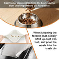 Large Pet Feeding Mat Spillproof Raised Edges Nonslip 24"x16"