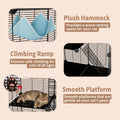 STILLCOVE Small Cat Cage Indoor, with Hammock & Non-Slip Pads