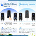 hygger Aquarium Heater 500W/800W/1000W,Fish Tank Heater with Danger Warning Automatically Stops Heating System and Digit