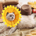 Sunflower Cat Recovery Cone Collar Soft Adjustable Elizabethan Cone