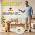 JLGK Automatic Dog Ball Launcher for Small Dogs & Medium Dogs, Interactive Fetch Machine with 3 Launch Distances (15–45 FT), USB Rechargeable, Includes 6 ETPU Balls