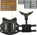 WINSEE Service Dog Vest Harness for Large Dog, Tactical Working MOLLE Vest with 10 Pet Patches, No Pull Heavy Duty Harness for Training Walking
