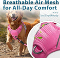 BARKBAY Dog Harness No Pull with ID Tag Pocket - Heavy Duty, Reflective, Easy Control for Large Dogs(Pink,L)
