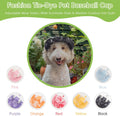 Tie-Dye Dog Baseball Hat with Ear Holes, Adjustable Summer Sun Cap for Pets(Black, Large)
