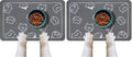 Dark Gray & Multiple cat heads Logo/18.1"L x 11.8"W (Pack of 2)
