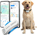 DBDD AI GPS Tracker for Dogs (White) with Virtual Fence & Real-Time Location - Waterproof Electronic Collar for Escape Artists, AI Health Monitor for Medium to Large Dogs (30lbs+), iOS & Android