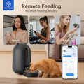 PAPIFEED Automatic Cat Feeder with App, WiFi Auto Cat Feeder, 3L Slow-Feed Cat Food Dispenser for Dry Food, Dual Power S