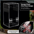 Jumping Spider Enclosure Kit, Vertical Acrylic Terrarium with Magnetic Door