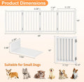 Snughome Short Dog Gate Indoor, 16" High Freestanding Small Dog Door Gates with Support Feet, Expands Up to 48’’ Wide Fo