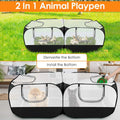 SlowTon Small Animals Playpen, Pop Up Detachable Bottom 73"x36"x25"
