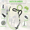 Exceptional 360 Anti-Tangle & No Pull 5-Way Dog Leash - 5 Handle & Reflective for Safety & Convenience (Green, Medium Do