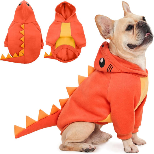 QBLEEV Dog Dinosaur Costume, Dog Halloween Costume with Hoodie