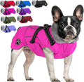 Doglay Dog Coat with Detachable Harness, Fleece Dog Winter Jacket