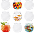 9 Pcs Plastic Fish Bowl, 26 Oz Small Clear Terrariums Carrier Cage