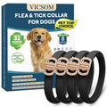 Flea and Tick Collar for Dogs 4 Pack, 32 Months Prevention, Waterproof, Adjustable for Small Medium Large Dogs Puppies (Black)