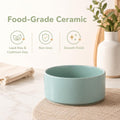 Havniva 6.1inch Ceramic Raised Dog Bowl with Stand, Double Dog Bowls Elevated for Small and Medium Breed Dog Food and Water Bowl Set Non-Slip Dog Dish Large Capacity Feeding Pet Water Bowl
