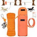 KATOLK Upgraded Dog Tie Out Cable for Camping, 100FT Portable Trolley System for 2 Dogs, Knot-a-Hitch Dogs Hitching System up to 250lbs, Dog Runner for Yard Camping Training Running Hiking Outdoor