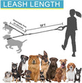 3 Dog Leash No Tangle, Heavy Duty Multiple Dog Lead Shock Absorbing Bungee with Padded Handle Removable Pet Traction Wal