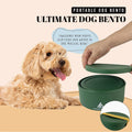 AVERYDAY 50 Oz Travel Dog Bowls with Lids, 2-in-1 Portable Pet Bowls for Food and Water, Leakproof Travel Dog Food & Wat