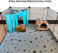 RIOUSSI Guinea Pig Hideout Hideaway Corner Fleece Toys Cage Accessories