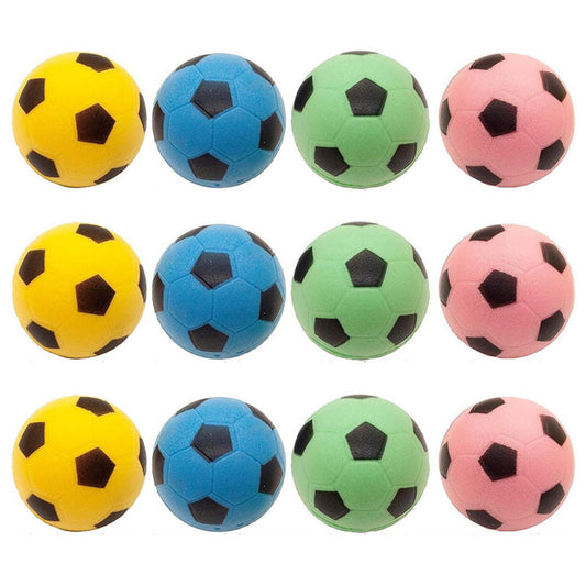 PETFAVORITES Foam Soccer Balls Cat Toys - Pack of 12