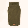 Dachshund Fleece Coat, Long Dog Sweater Jacket - Green, M