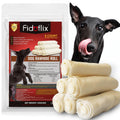 FidoFlix Dog Rawhide Chews,Long Lasting Rawhide Rolls Rawhide Sticks,Natural Flavor Dog Beefhide Treats,5-6 Inch Digestible Single Ingredient Dog Rawhide Bones for Midium Large Dogs (6 Pack)