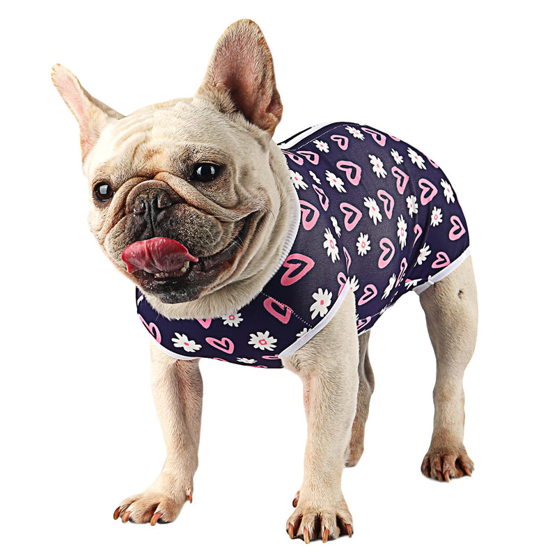 Due Felice Dog Surgery Suit Female Spay Recovery Suit for Dogs Surgical Recovery Suit for Female Dog Neuter Recovery Suit Male Dogs Onesie for Surgery Fits Small Medium Dog Love/Flower/Small
