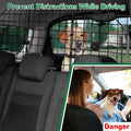 HAITRAL Universal-Fit Barrier,Adjustable Dog Barrier for SUVs,Cars,Trucks,Heavy-Duty Wire Mesh Guard Pet Divider,Back Seat Dog Separator Gate for Cargo Area,Safety Car Travel Accessories