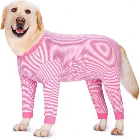 Yeapeeto Dog Onesie Surgery Recovery Suit for Large Medium Bodysuit Dogs Pajamas PJS Full Body for Shedding, Prevent Lic