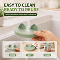 OHMO 2 Pack Dog Food Can Lids, (3, 12, 14oz etc.) Universal Size BPA Free Silicone Covers for Cat and Pet Food, Light Green