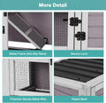Suumerpety 2-Story Wooden Rabbit Hutch with Chew-Proof Ramp, Dual Leak-Proof Pull-Out Trays & 4 Lockable Wheels, Indoor 