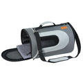 YUNIQUE Cat Carrier Soft for Pets Up to 15 Lbs, Airline Approved Collapsible Travel Puppy Carrier with One Piece Design (Grey)
