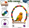 Bird Toys for Parakeets 7Pcs, Wood Parrots Budgie Cage Accessories