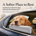 Dog Car Window Chin Rest, EVA Cushion with Headrest Strap, Gray
