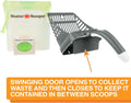 Neater Pet Brands Neater Scooper Standard Litter Scoop, 60 Refill Bags – Mess-Free Cat Litter Scooper with Bag, Spill-Proof Kitty Box Sifter, Bin Doubles as Scoop Holder, For Single-Cat Households