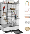 SNAAT Encrypted Bird Cage Large Bird Cages 57-Inch, Top Storage Space, Bottom Splash Guard with Essential Bird Supplies – Durable & Spacious Aviary – Budgies & Cockatiels