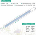 HITOP Full Spectrum LED Aquarium Light 32-40" Classic Fish Tank Light with Timer, Aquarium Plant Light with Stable Exten