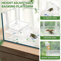 GOZILLA Aquatic Turtle Tank Kit+Lamp+Filter, Upgrade PC Turtle Tank Starter Kit with Adjustable Lamp & Filter,Reptile Ha