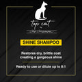 Chris Christensen Top Cat Shine Shampoo for Cats, Groom Like a Professional, Restores Dry & Brittle Coat, Creates a Gorgeous Shine, Made in USA, 16 oz