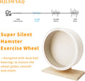 12 in Large Silent Wooden Hamster Wheel，Removable Washable Track