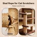 Natural Sisal Rope, 4mm x 166 ft, Heay-Duty Cat Scratcher Repair